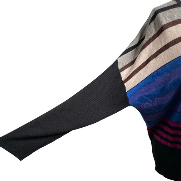 Corey Lynn Calter Womens Open Back Sweater M/L Striped Cotton Cashmere Blend - Picture 4 of 5